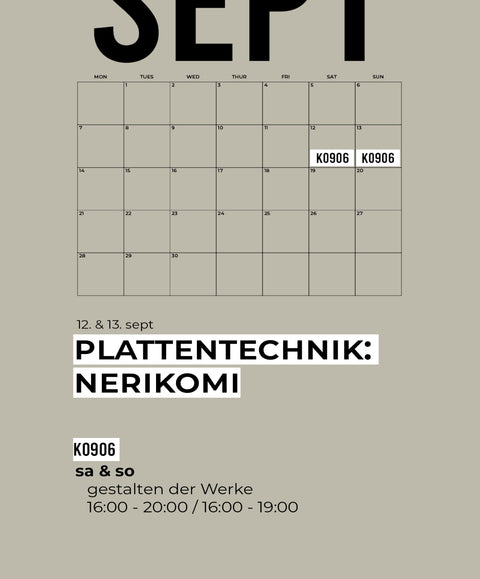 09 SEPT | NERIKOMI | Weekend